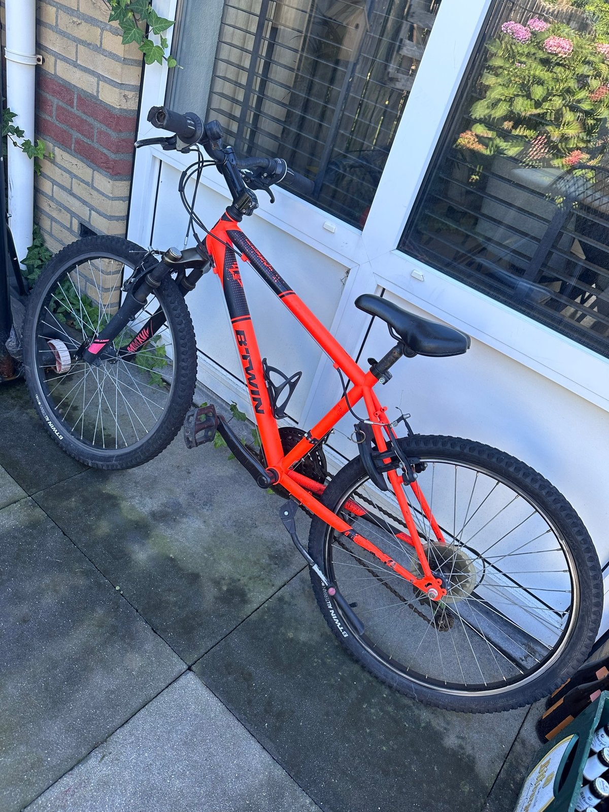 B'Twin Rockrider 300 Mountainbike - Oranje, Gebruikt, Hardtail, 49 tot 53 cm, Ophalen