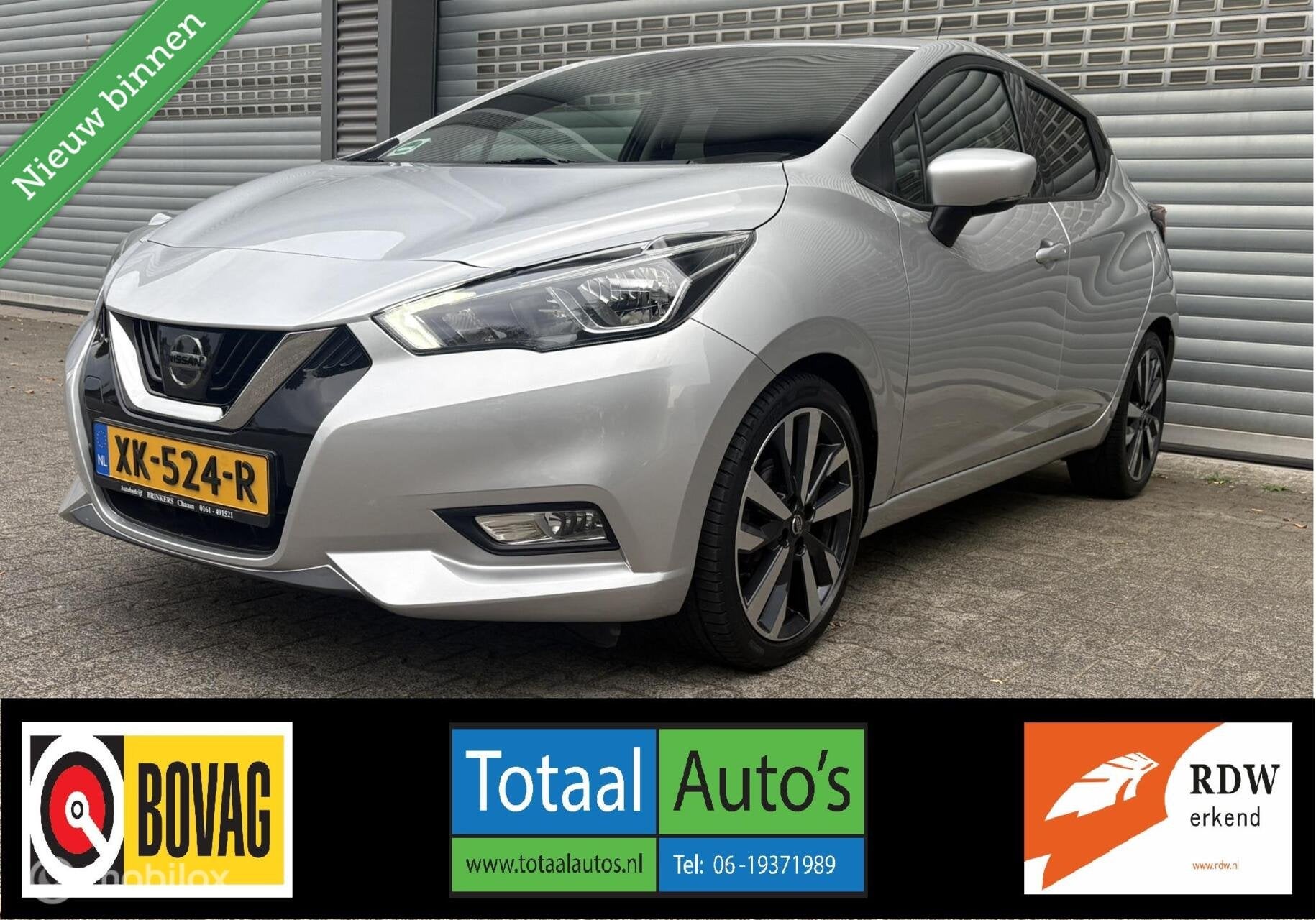 Nissan Micra 1.0 IG-T Tekna*NAVI*CRUISE*STOELVERW*KEYLESS, Voorwielaandrijving, 101 pk, Euro 6, Origineel Nederlands