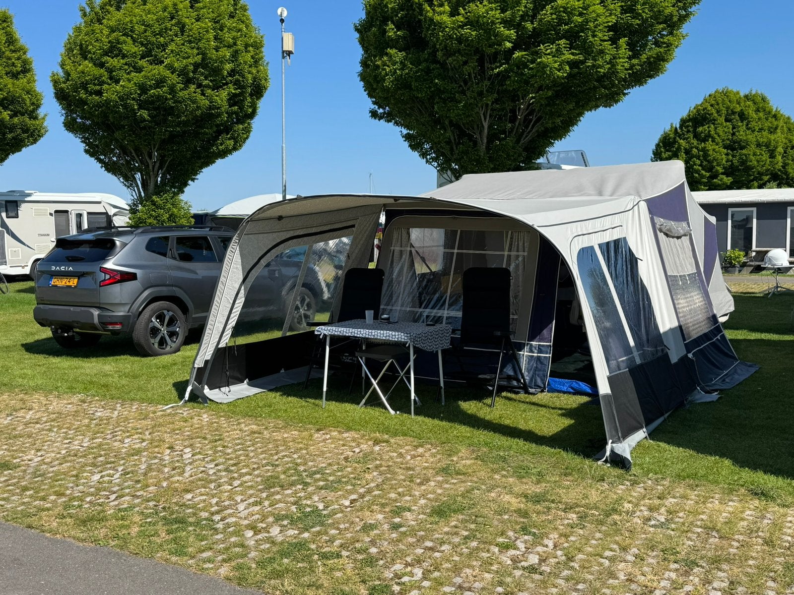 Vouwwagen Camplet Apollo  met ruime luifel, Ophalen, Meerkleurig, Aanwezig, Tot en met 4