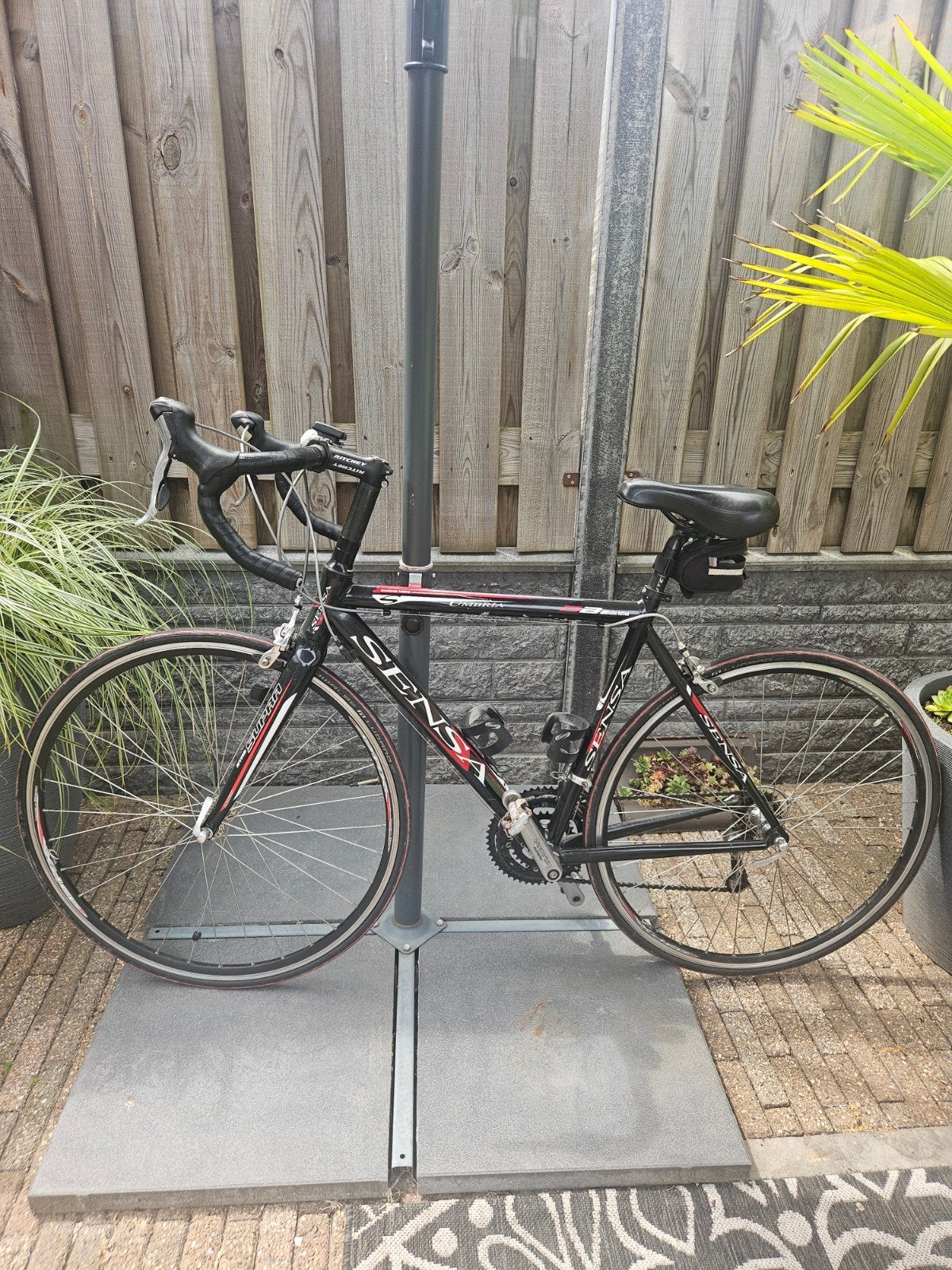 Sensa Umbria racefiets - Zwart/Rood, 28 inch, Gebruikt, 49 tot 53 cm, Ophalen