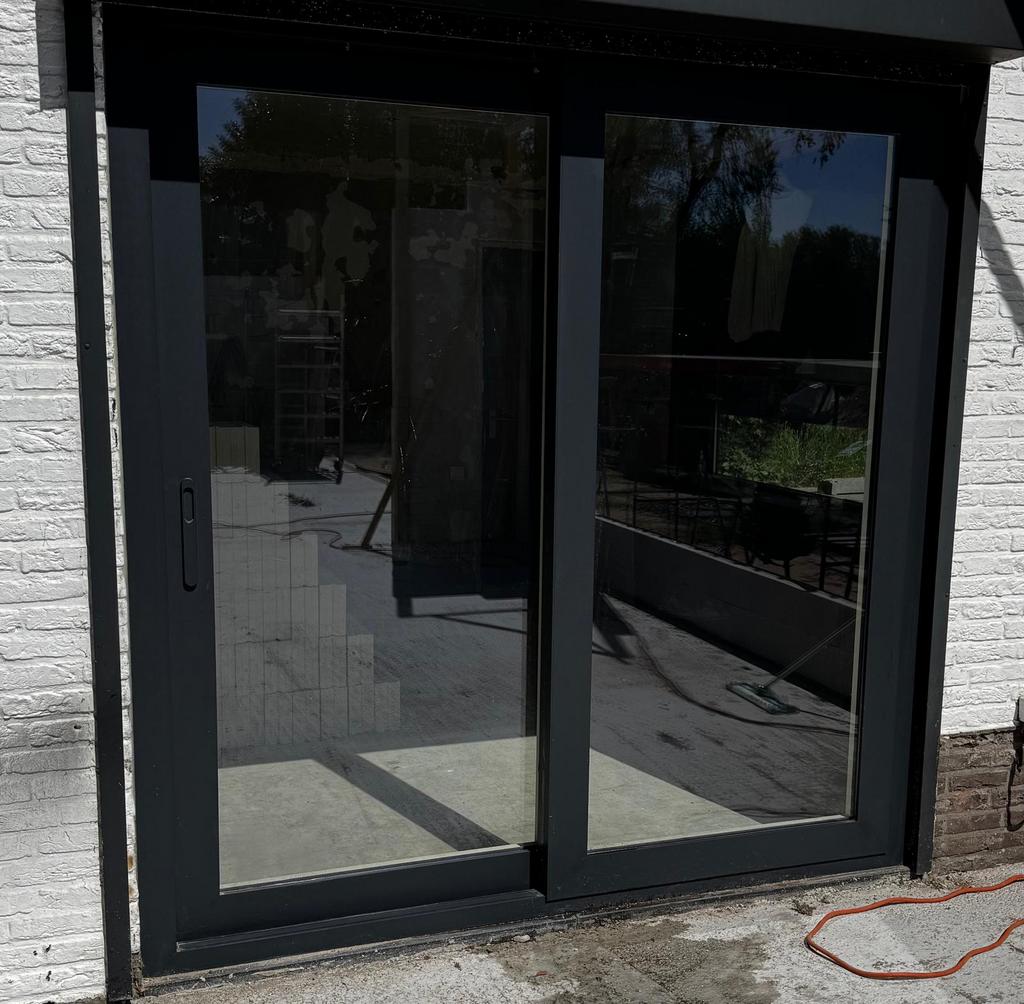 Aluminium schuifpui te koop, Doe-het-zelf en Verbouw, Kozijnen en Schuifpuien, Ophalen, 225 cm of meer, Aluminium, Zo goed als nieuw