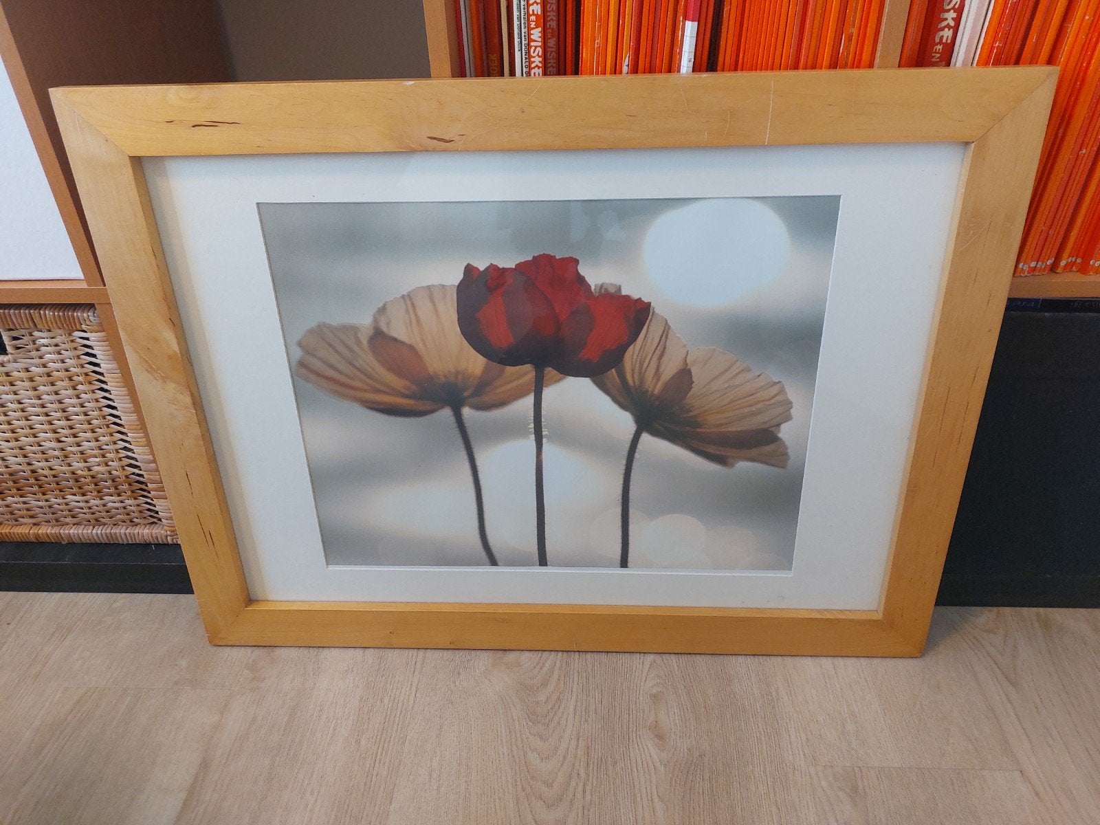 kader met bloemen, Ophalen