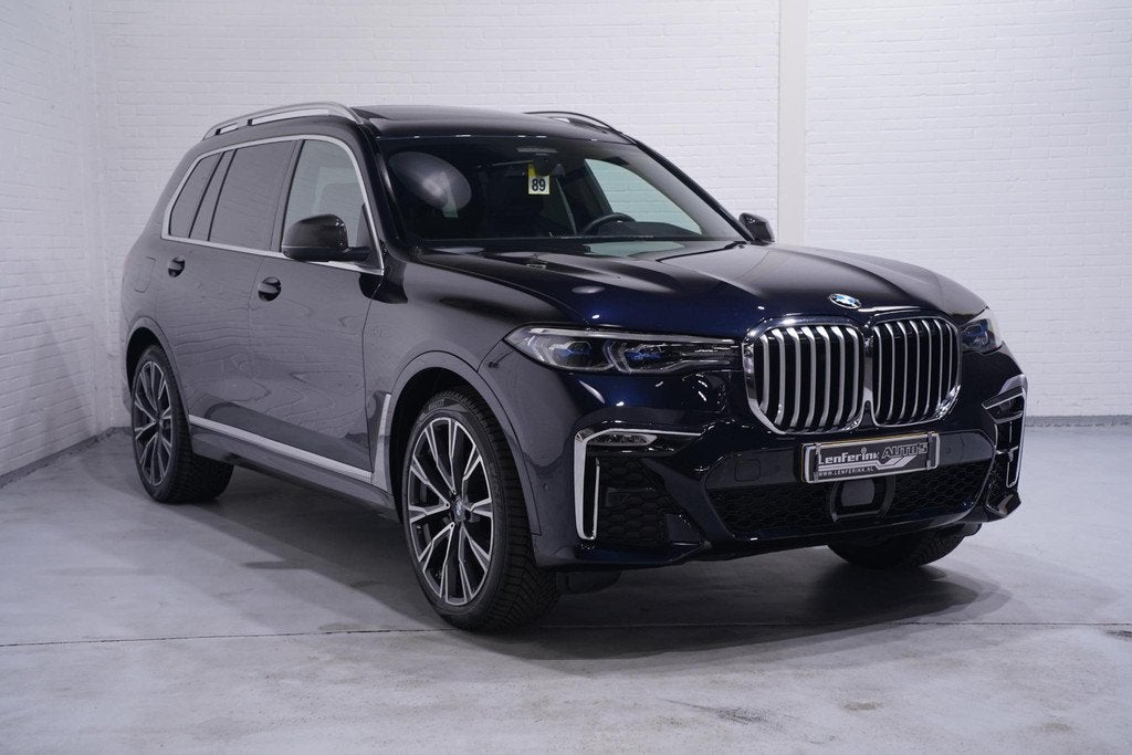 BMW X7 xDrive40i M Sport NAP M Stoelen Carbon spiegels Leder, Gebruikt, 7 stoelen, Zwart, Vierwielaandrijving