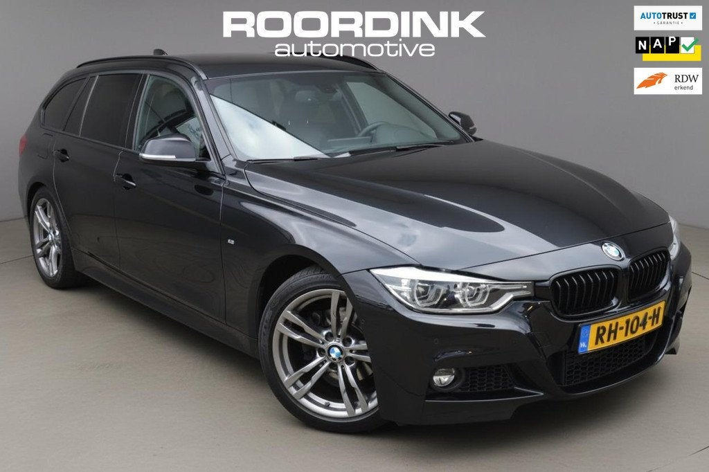 BMW 3-serie Touring M-sport|Clima|Camera|incl. 6mnd garantie, Auto's, BMW, Automaat, Gebruikt, 1465 kg, Zwart