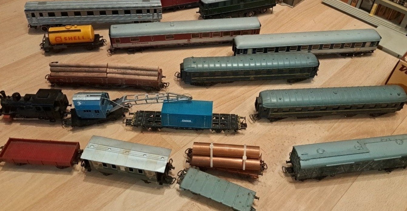 Grote collectie modeltreinen en wagons, Ophalen of Verzenden, Gebruikt, Trein, Schaalmodel