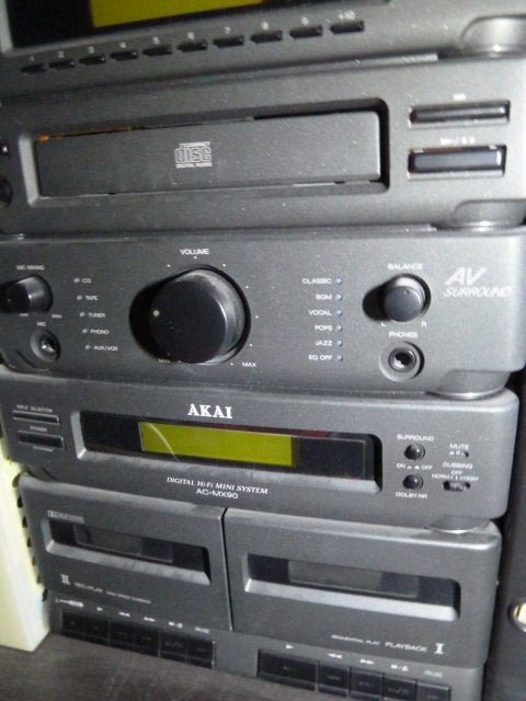 AKAI,Stereo set cd speler, 2 cassettedecks tuner, speakers,, Audio, Tv en Foto, Stereo-sets, Verzenden, Zo goed als nieuw, Cassettedeck
