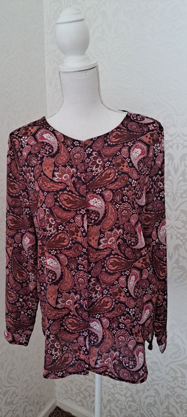 VILA Paisley Blouse Maat M, Maat 38/40 (M), Meerkleurig, Ophalen of Verzenden, Zo goed als nieuw