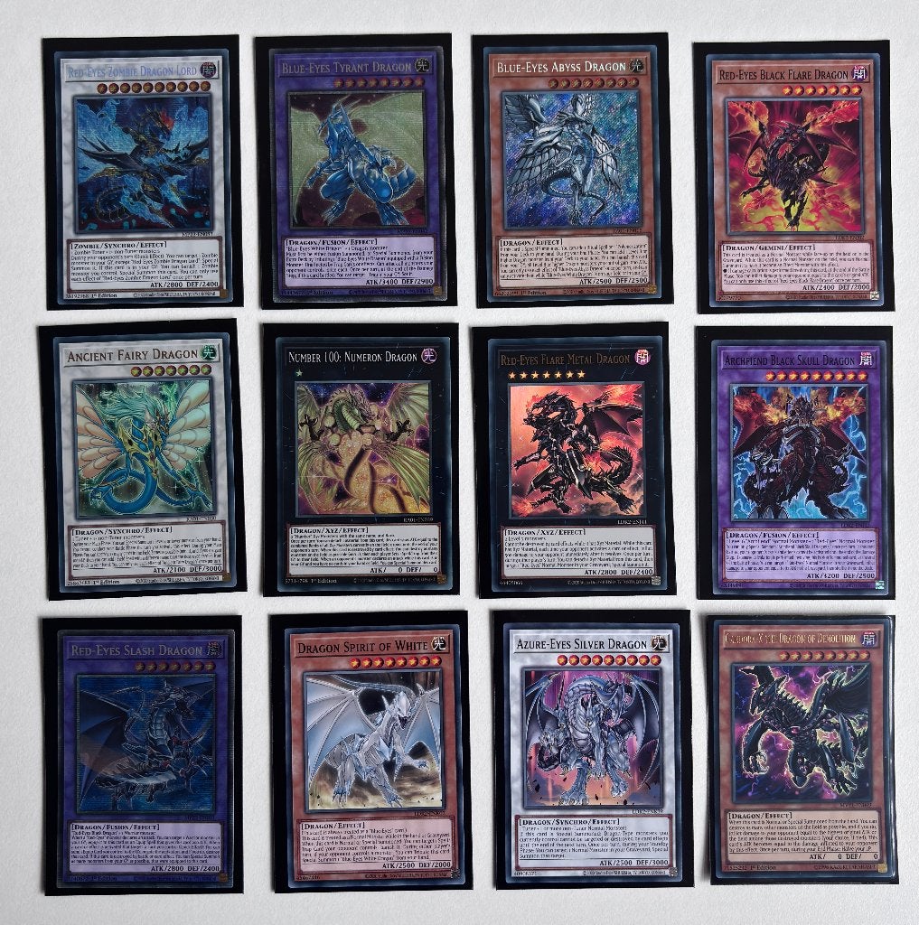 Yu-Gi-Oh! Dragon Foil Bundel 12x, Ophalen of Verzenden, Gebruikt, Foil