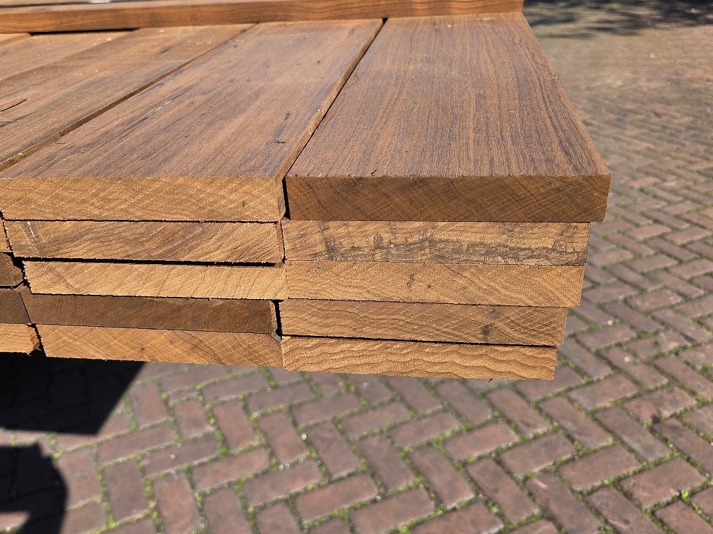 Hardhouten planken – geschaafd 2.2x14.5 cm - nr: HP129, Ophalen, Planken, Nieuw, Hardhout