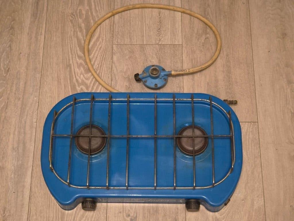 2 pits CampingGaz gasstel, Caravans en Kamperen, Kampeeraccessoires, Ophalen, Gebruikt