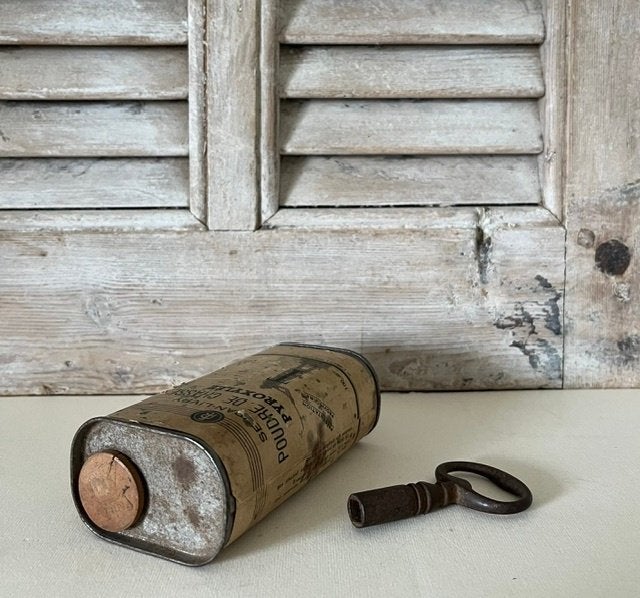 Poudre de chasse Pyroxylée decoratief blikje van jachtpoeder, Ophalen of Verzenden