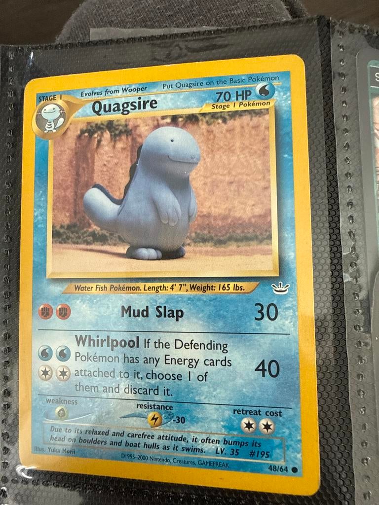 Pokémon Kaart: Quagsire (Neo Genesis 48/64) - Zeldzaam!, Ophalen of Verzenden, Gebruikt, Losse kaart
