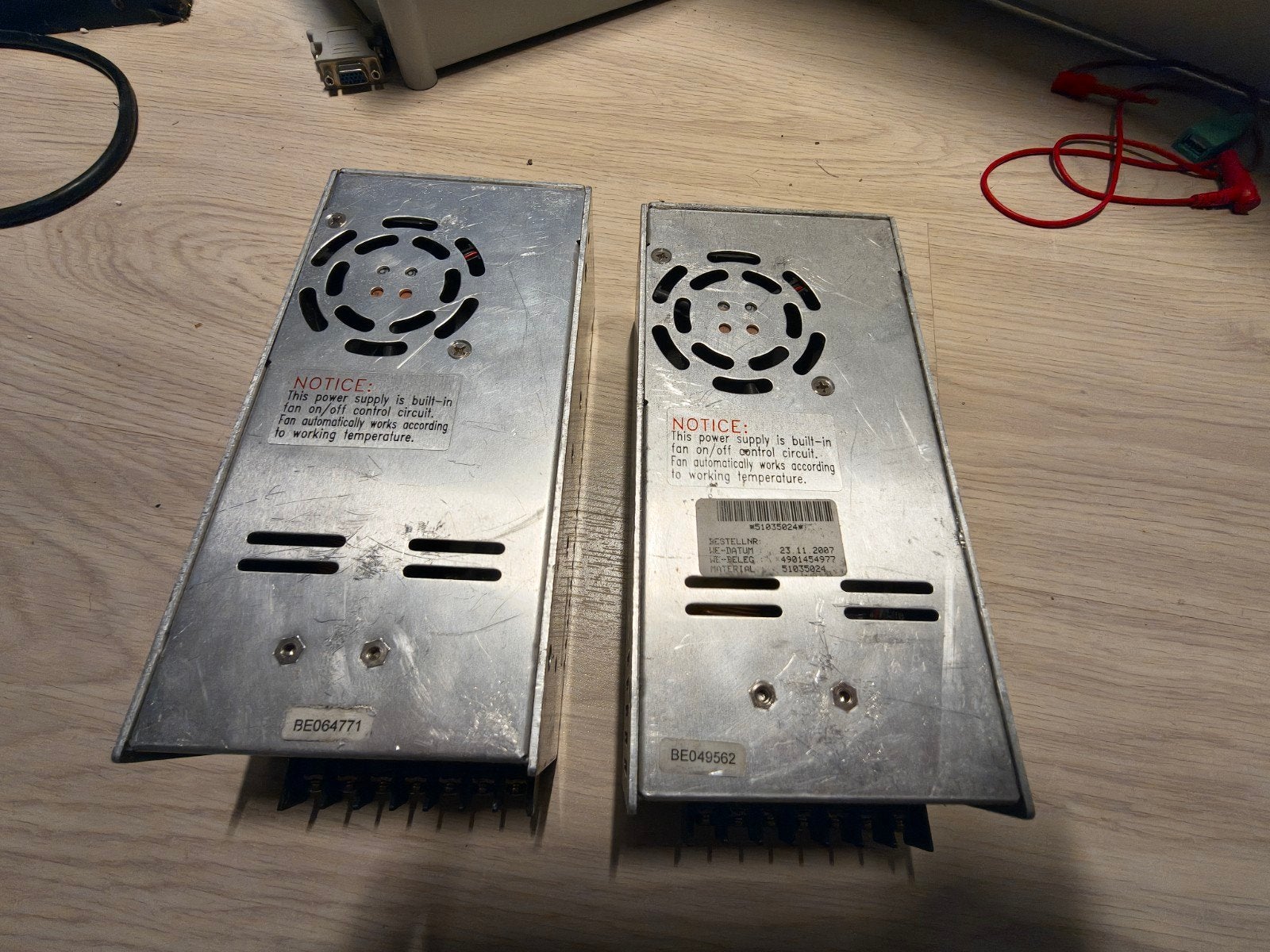 Mean well voeding 24v dc 10a  2x, Ophalen of Verzenden, Gebruikt