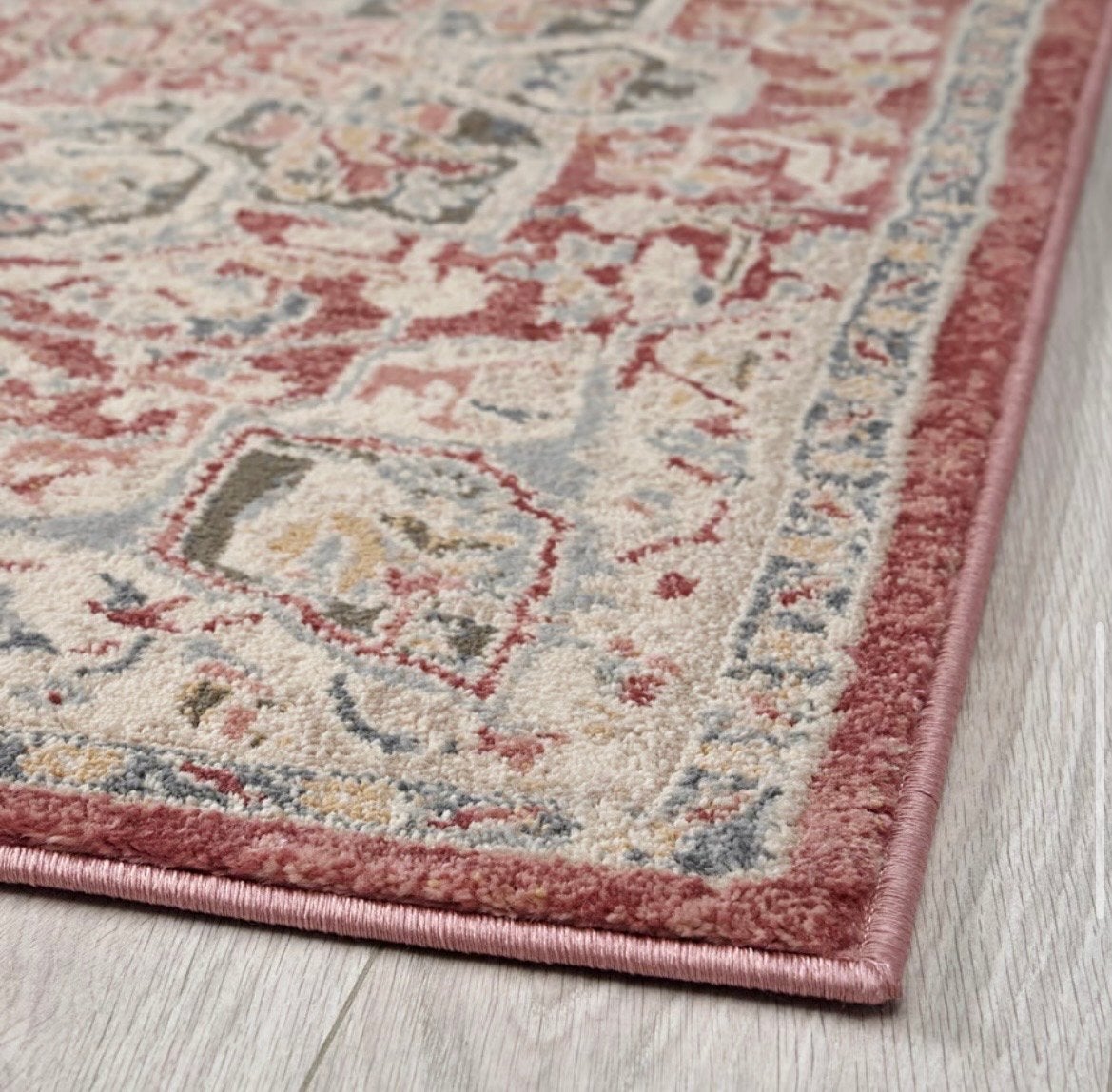 IKEA JÄRNVÄG Vloerkleed roze/beige 80x150 cm, Huis en Inrichting, Ophalen, 100 tot 150 cm, 50 tot 100 cm, Zo goed als nieuw