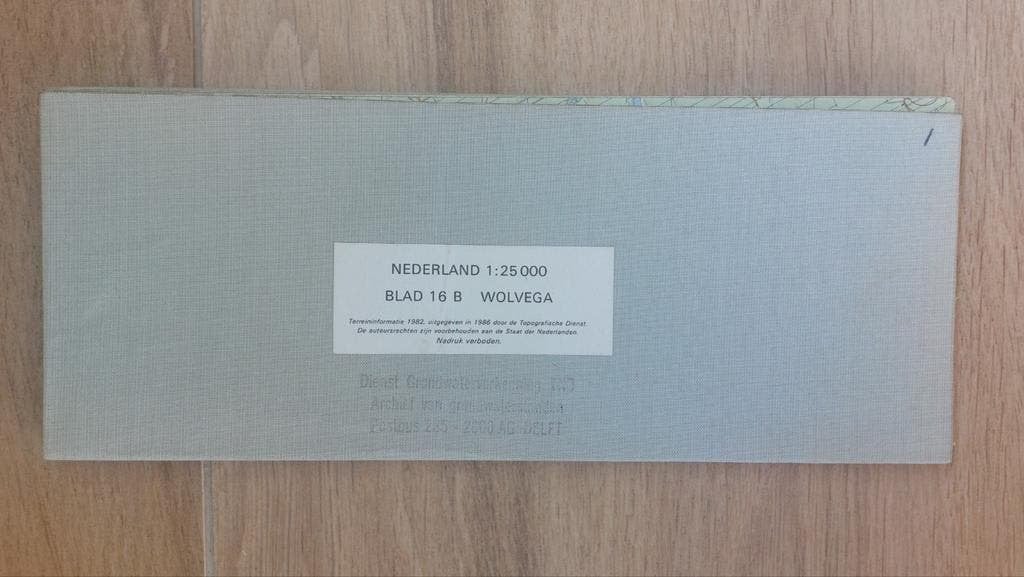 16B Wolvega De Blesse Oudeschoot Stafkaart uit 1986, Topografische Dienst Nederland, Ophalen of Verzenden, 1800 tot 2000, Nederland