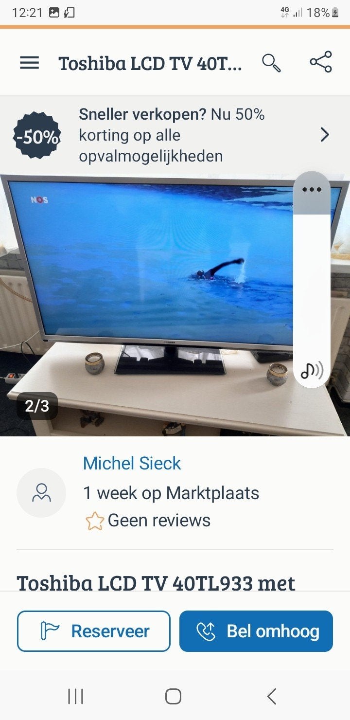 Toshiba LCD Smart TV 40TL933 - Netflix & YouTube, LCD, Ophalen of Verzenden, 100 cm of meer, Smart TV
