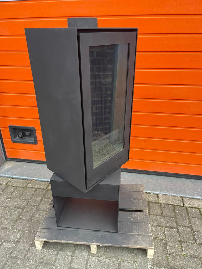ZGAN Nestor Martin tqh 13 woodbox systeem 6,5 kW met zijdeur, Huis en Inrichting, Ophalen, Gebruikt, Houtkachel, Vrijstaand
