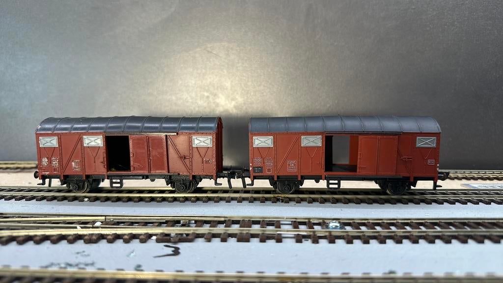 Fleischmann h0 gesloten wagons, Hobby en Vrije tijd, Gebruikt, Gelijkstroom, Fleischmann, Wagon