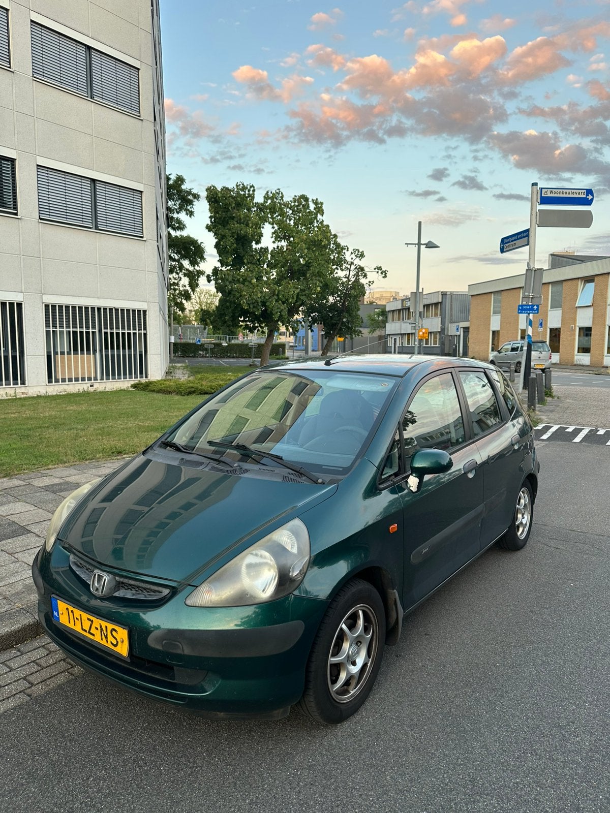 Honda Jazz 1.4 I LS 2003 Groen, Auto's, Honda, Voorwielaandrijving, 83 pk, 450 kg, 40 €/maand