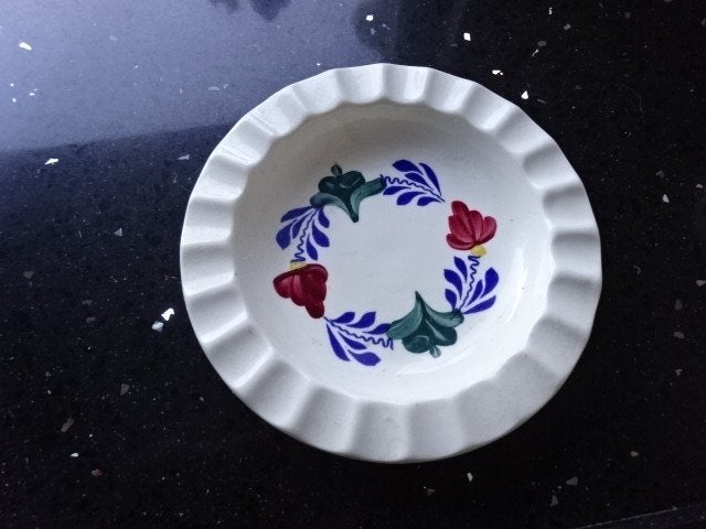 Boerenbont - schaaltje om vieze lepel op te leggen, Landelijk/Boerenbont, Ophalen of Verzenden, Aardewerk, Schaal of Schalen
