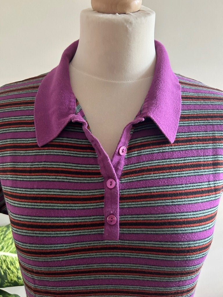King Louie maat L leuke paarse polo top 3417, Kleding | Dames, Paars, Maat 42/44 (L), Ophalen of Verzenden, Zo goed als nieuw