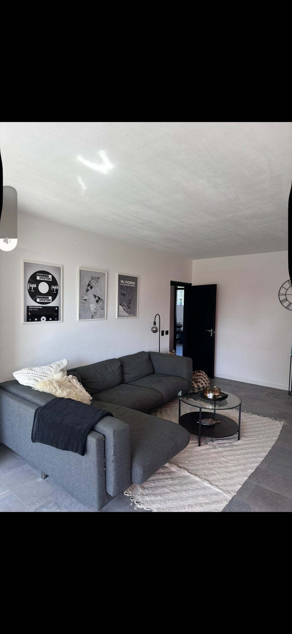 Grijze IKEA Hoekbank, Ophalen, 250 tot 300 cm, Gebruikt, 100 tot 125 cm