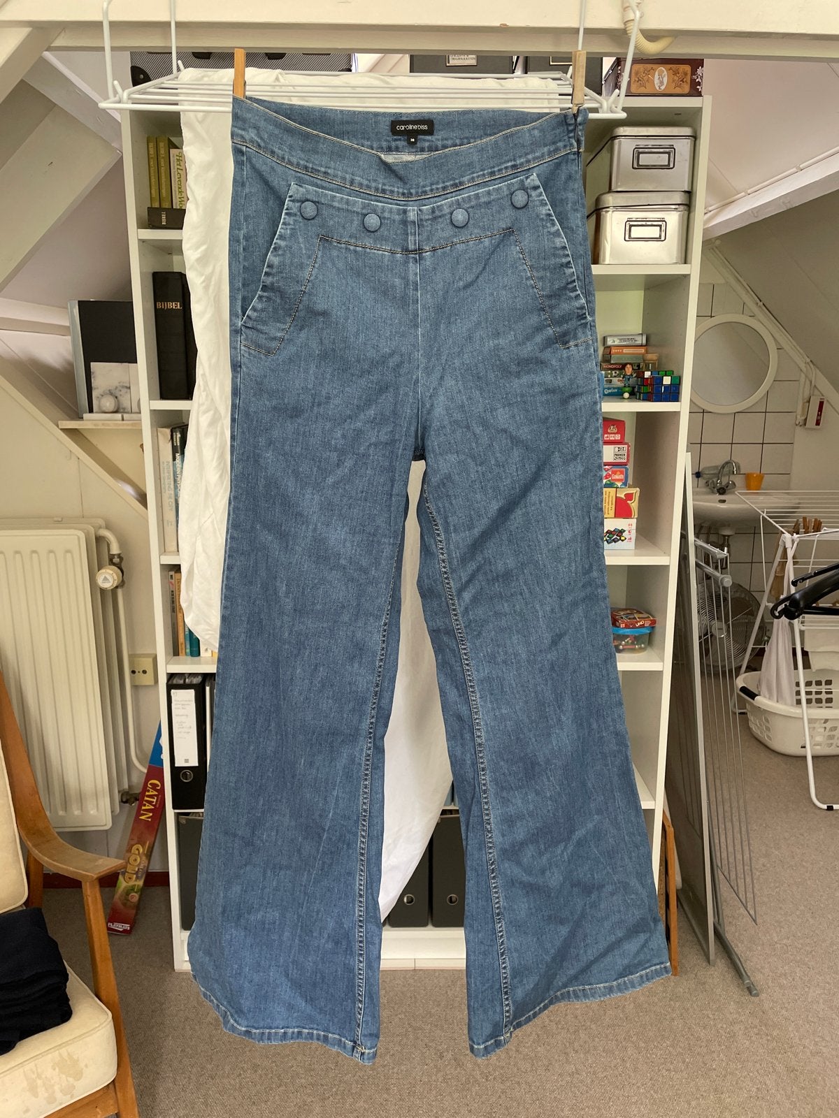 Caroline Biss flared jeans maat 38, Ophalen of Verzenden, Zo goed als nieuw, Blauw, W30 - W32 (confectie 38/40)