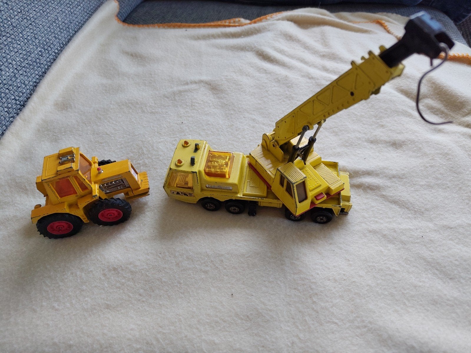 Matchbox kraan en tractor, Ophalen of Verzenden, Gebruikt