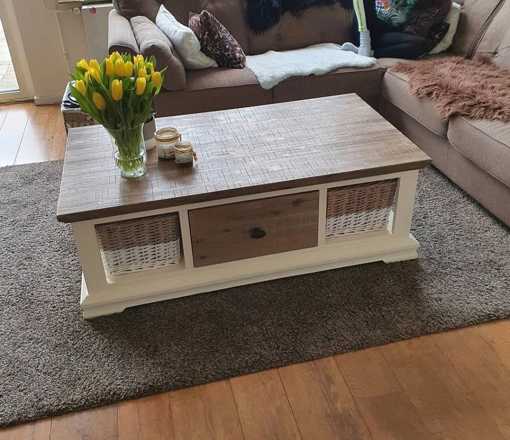 Salontafel en eethoek, Ophalen, Gebruikt, 100 tot 150 cm, 50 tot 100 cm