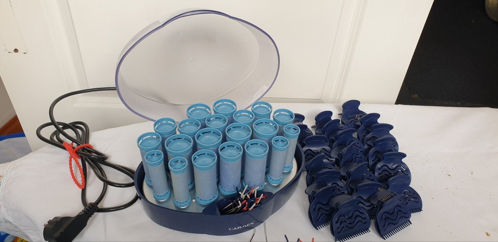 Carmen krulset met 20 rollers en clips, Witgoed en Apparatuur, Ophalen of Verzenden, Gebruikt, Haarverzorging