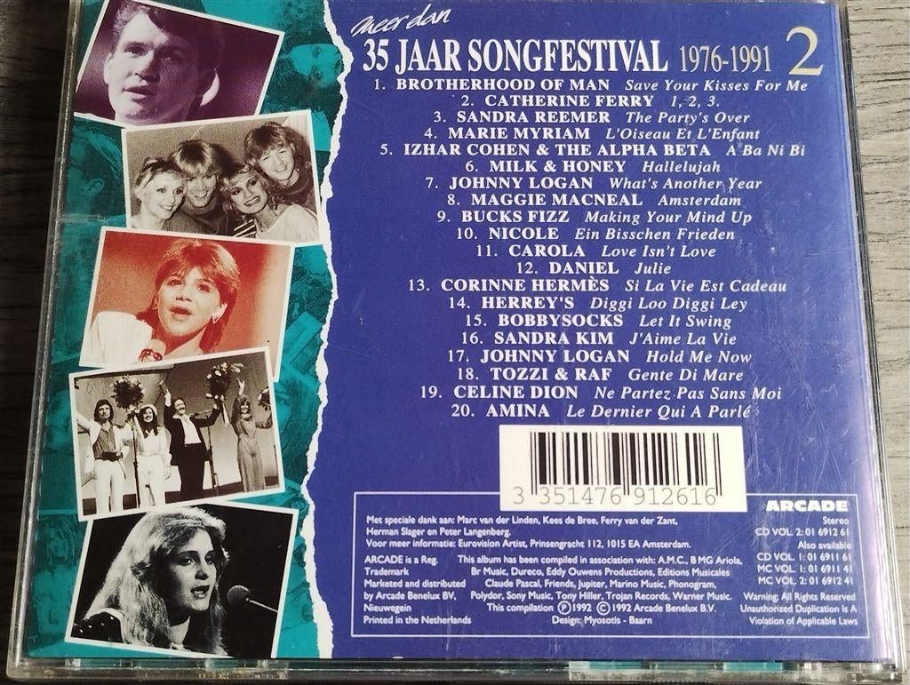 Meer Dan 35 Jaar Songfestival 1976-1991 Vol 2, Cd's en Dvd's, Cd's | Verzamelalbums, Ophalen of Verzenden, Zo goed als nieuw, Pop