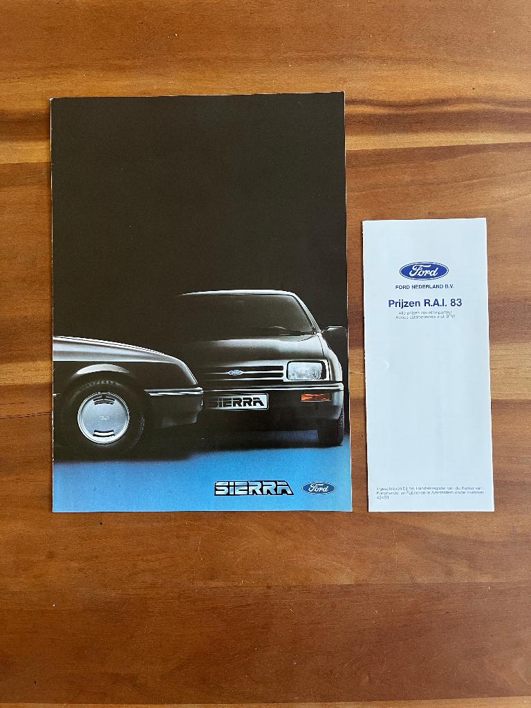 Ford Sierra brochure van 7 pagina's 1983, Ophalen of Verzenden, Zo goed als nieuw, Algemeen
