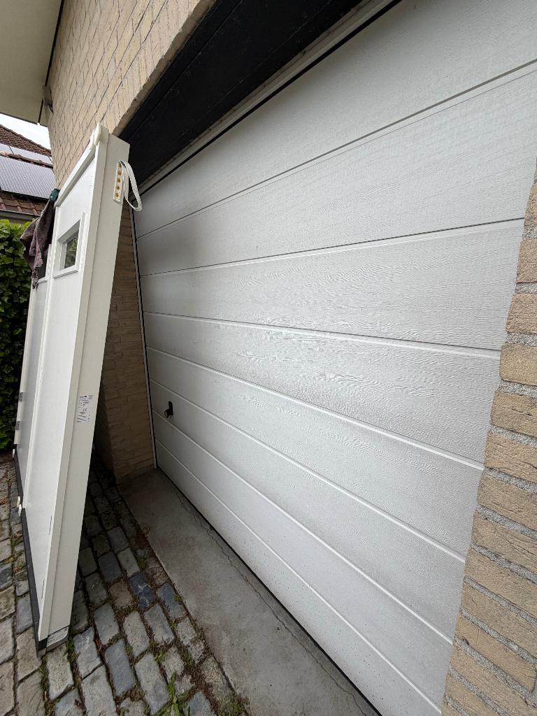 overheaddeur elektrisch 2380x2280mm wit, Doe-het-zelf en Verbouw, Ophalen, Kunststof, Gebruikt, Garagedeur