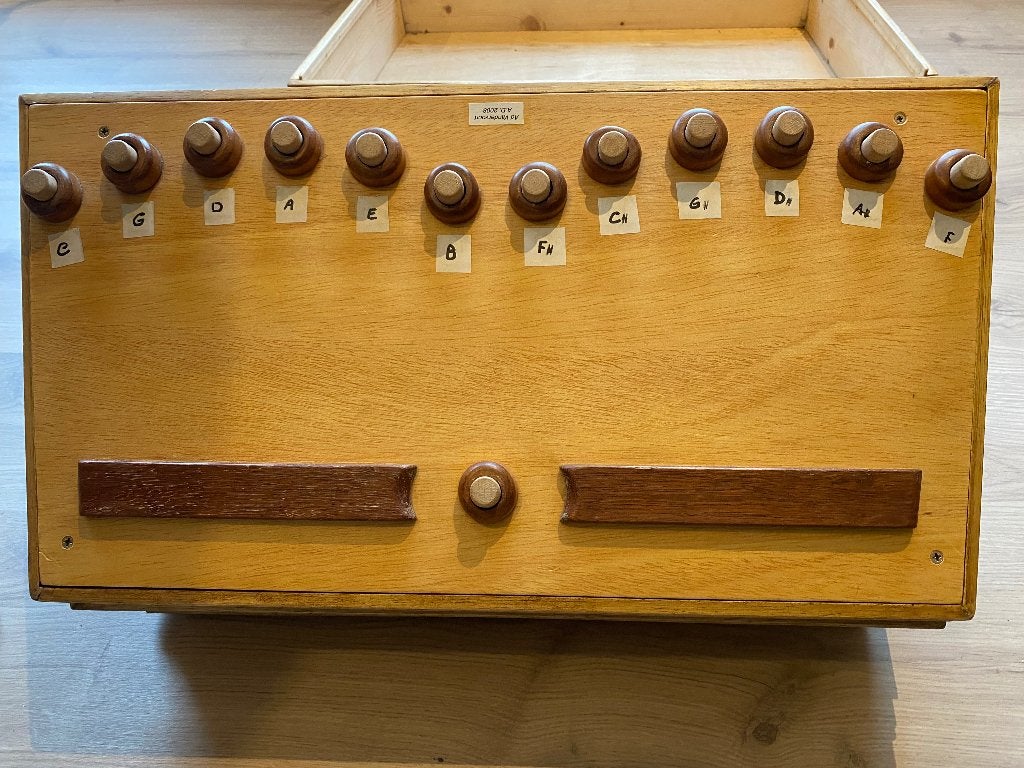Akoestische voetbas, Gebruikt, Overige formaten, Toetsaccordeon, Met koffer
