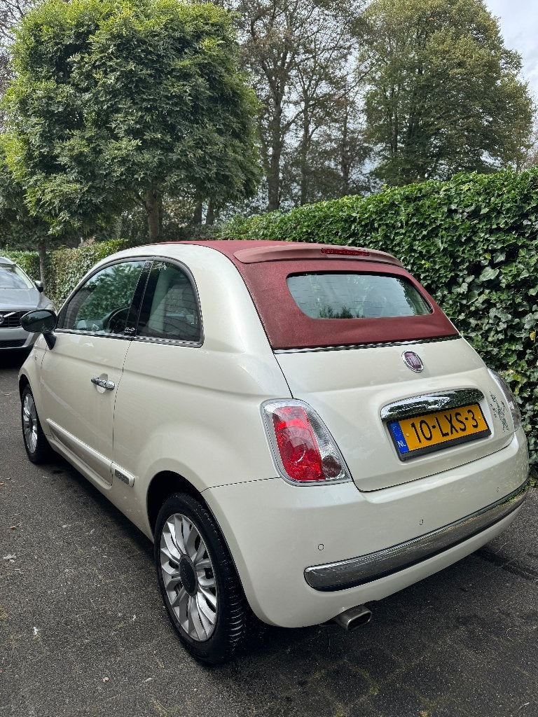 Fiat 500C 1.2, automaat, leren bekleding, xenon, carplay, 4 cilinders, Wit, Particulier, 915 kg