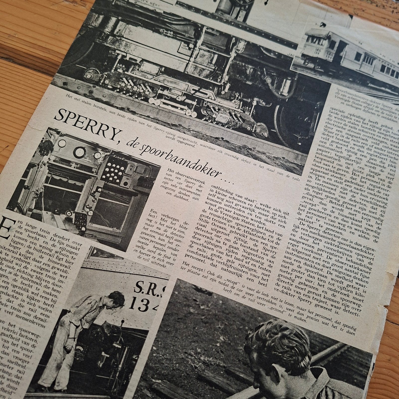 tijdschrift artikel uit '49 spoorweg dokter rails uit USA, Verzamelen, Ophalen of Verzenden, Trein, Boek of Tijdschrift