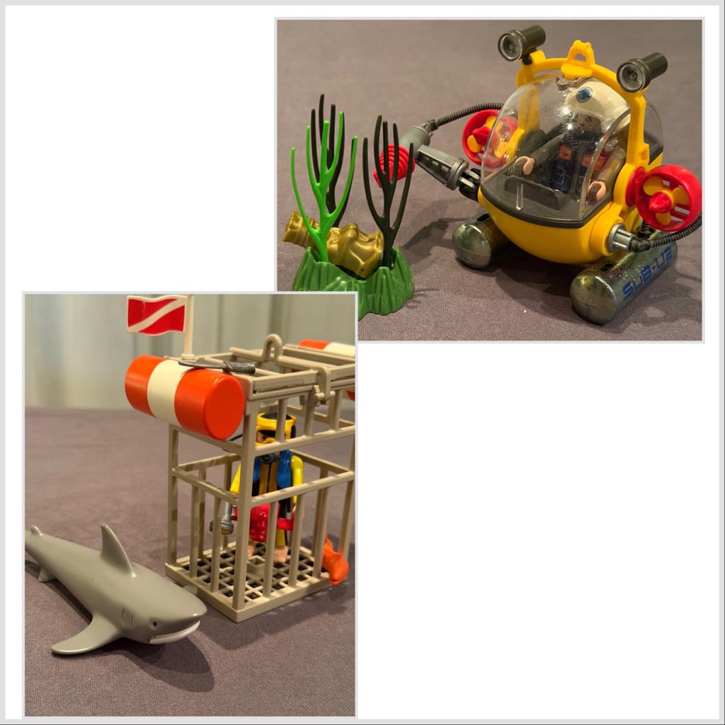 Playmobil haaienkooi 4500 en duikboot 4478, Ophalen of Verzenden, Gebruikt