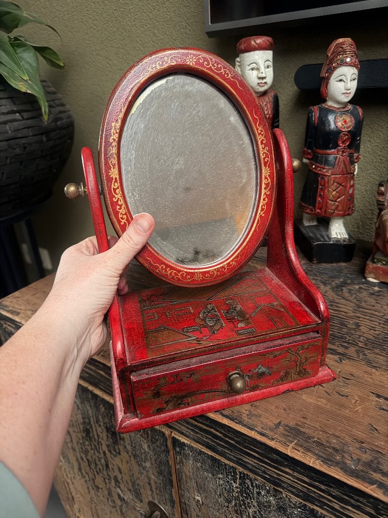 Chinees sieradenkist kastje met spiegel chinese, Ophalen of Verzenden, Schipluidenlaan 20 5035KJ Tilburg, Minder dan 100 cm, Overige vormen