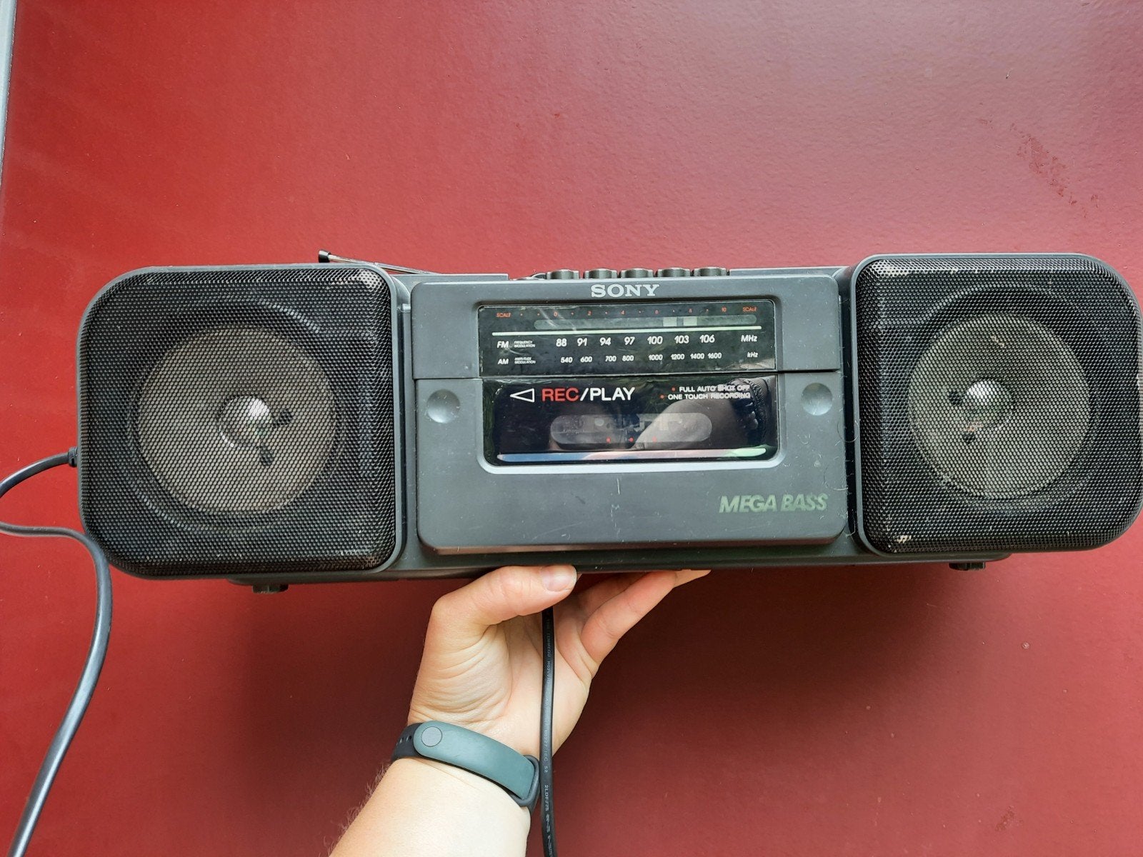 Sony CFS-208 Radio Cassette-Corder - Mega Bass (Radio werkt), Ophalen of Verzenden, Bandrecorder