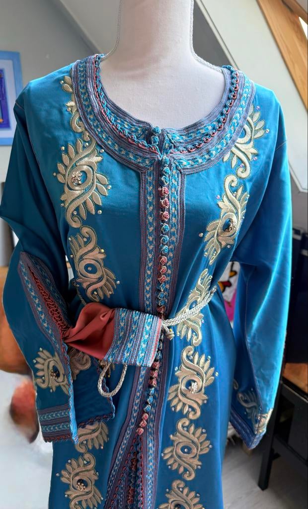 Turquoise Takshita maat 40/42, Blauw, Maat 42/44 (L), Ophalen of Verzenden, Zo goed als nieuw