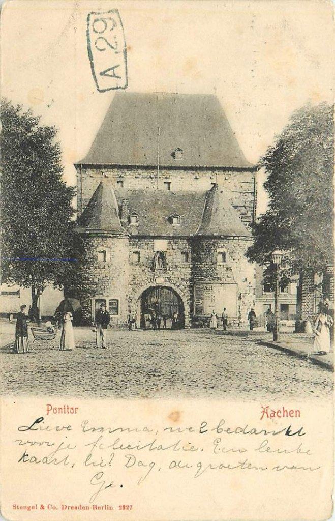 381-391-001 Ponttor Aachen, Verzenden, Voor 1920, Duitsland
