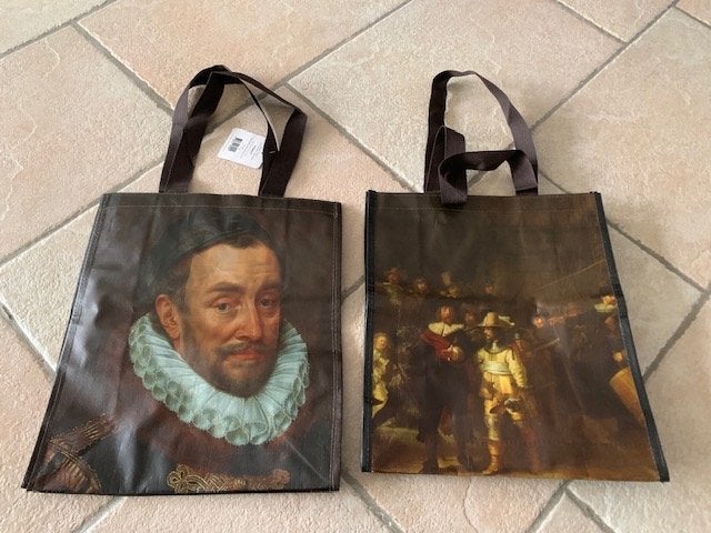 Shopper De nachtwacht en Willem 1 prins van Oranje, 33x15x38, Ophalen of Verzenden, Nieuw, Overige kleuren, Shopper