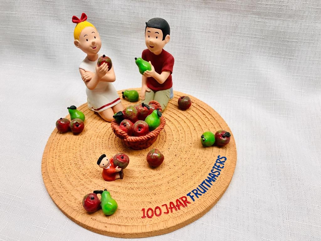 Suske en Wiske Fruitmasters beeldjes set 2003-2004, Verzenden, Suske en Wiske, Zo goed als nieuw, Beeldje of Figuurtje