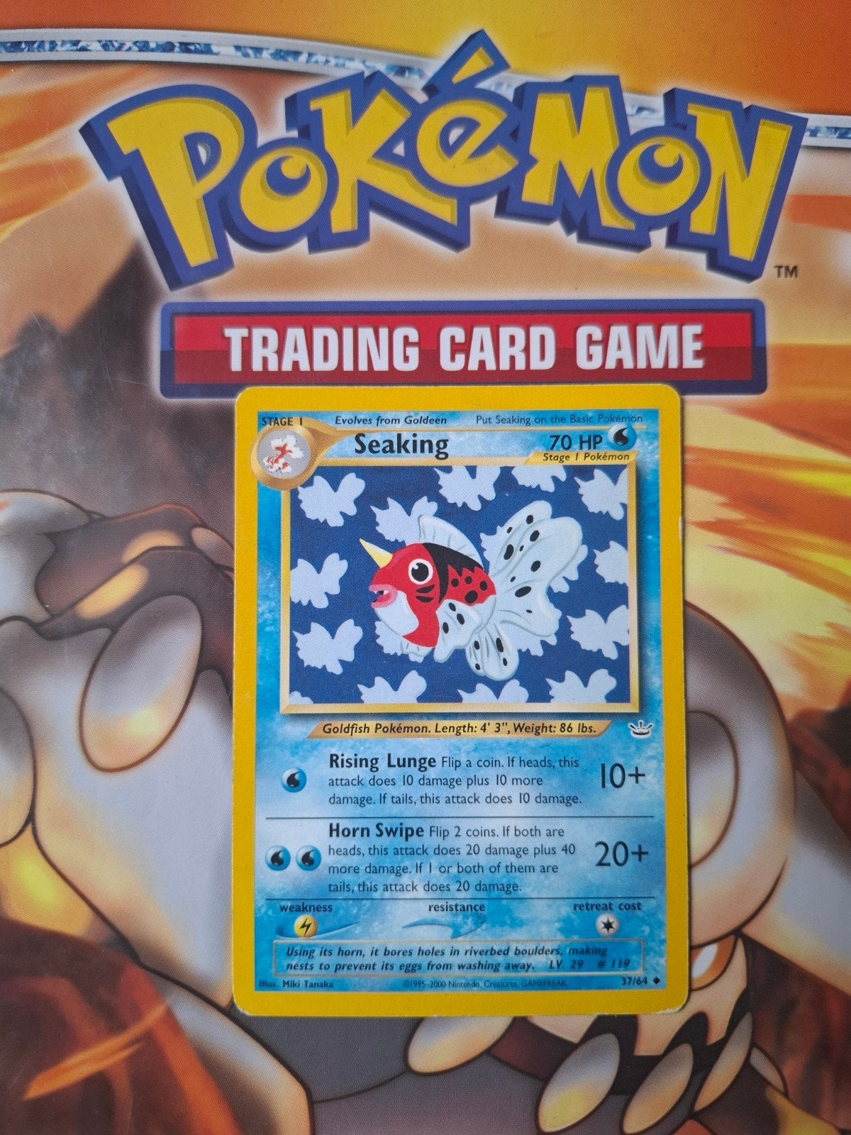Seaking 37/64 Neo Revelation pokemon kaart, Ophalen of Verzenden, Gebruikt, Losse kaart