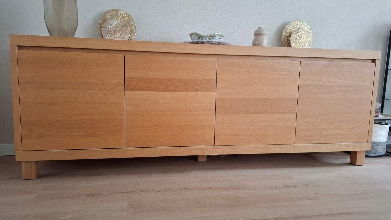 Eikenhouten dressoir Montinello Jim, 240x90x55, Ophalen, Eikenhout, 200 cm of meer, Modern