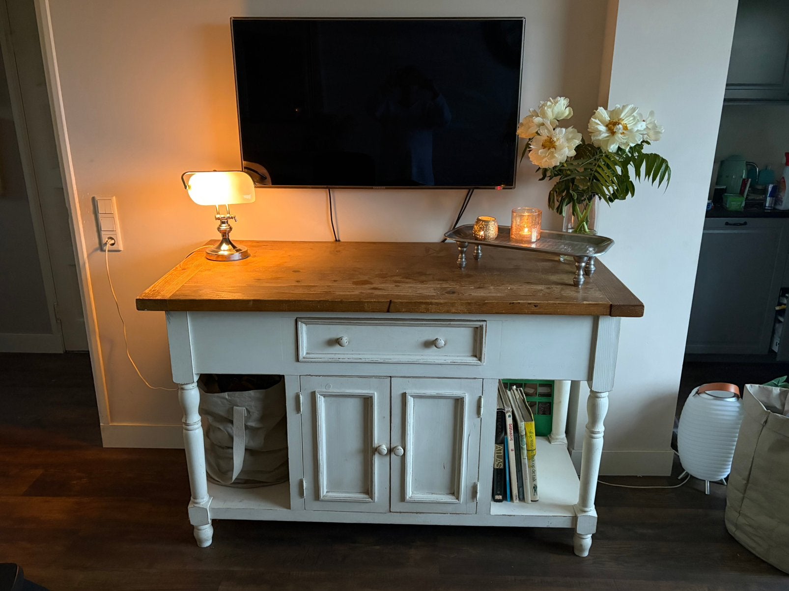 Landelijk dressoir/keukeneiland met lade en kastjes, Ophalen, Gebruikt