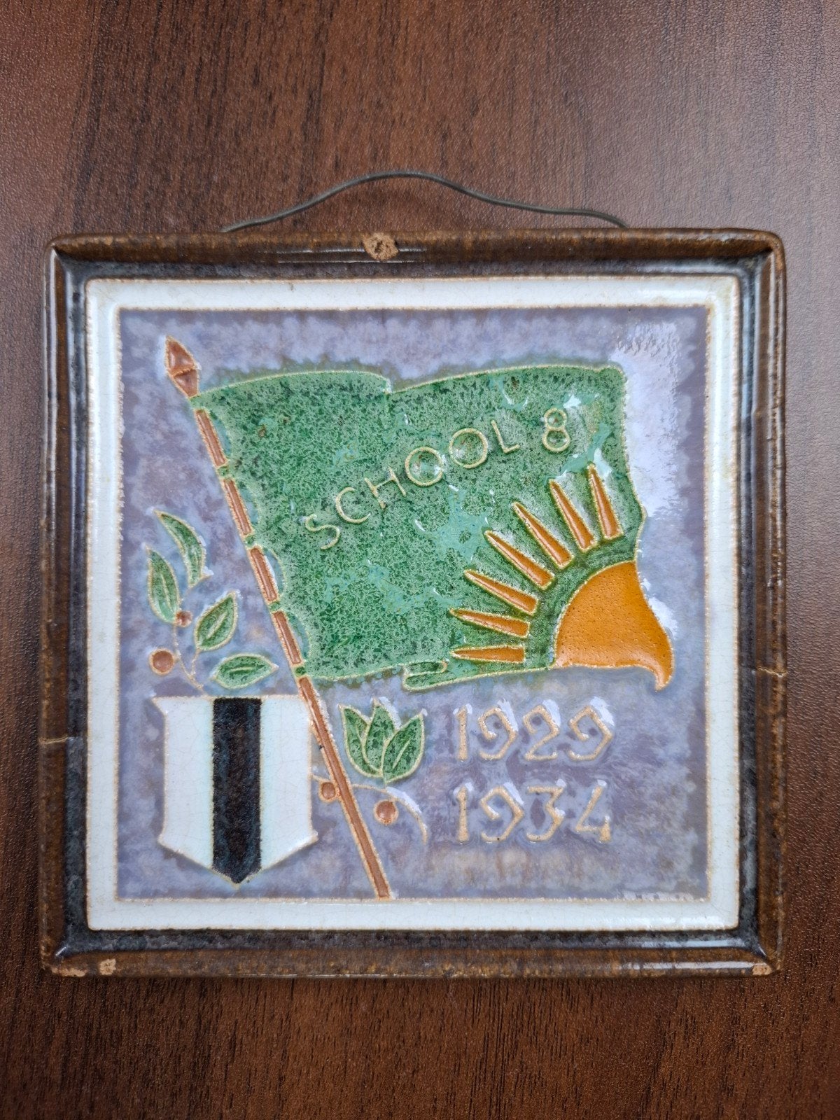 Zeldzaam Delfts blauw tegeltje De Porceleyne Fles School 8, Ophalen of Verzenden