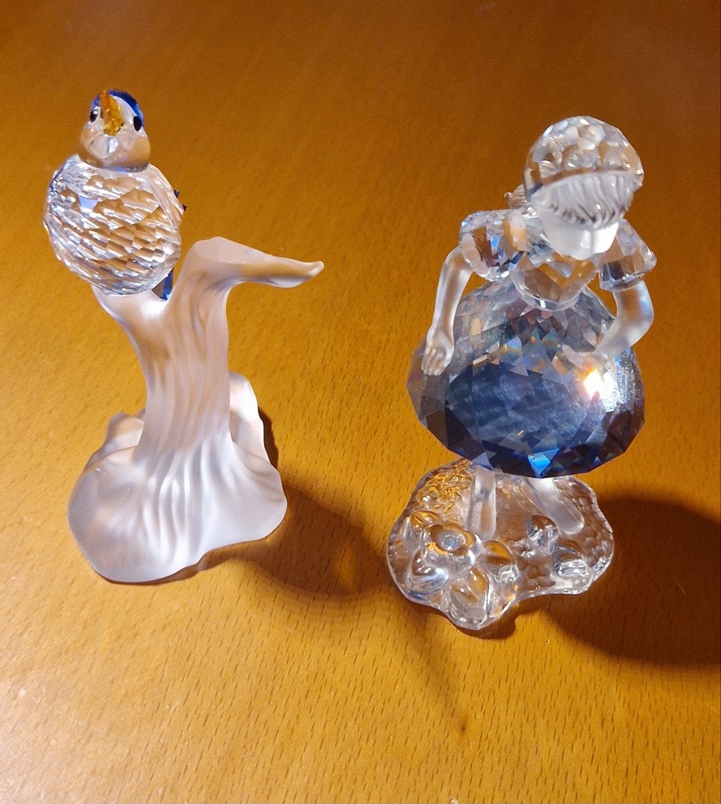 Swarovski Kristal Beeldjes: IJsvogel en Roodkapje, Ophalen of Verzenden, Zo goed als nieuw