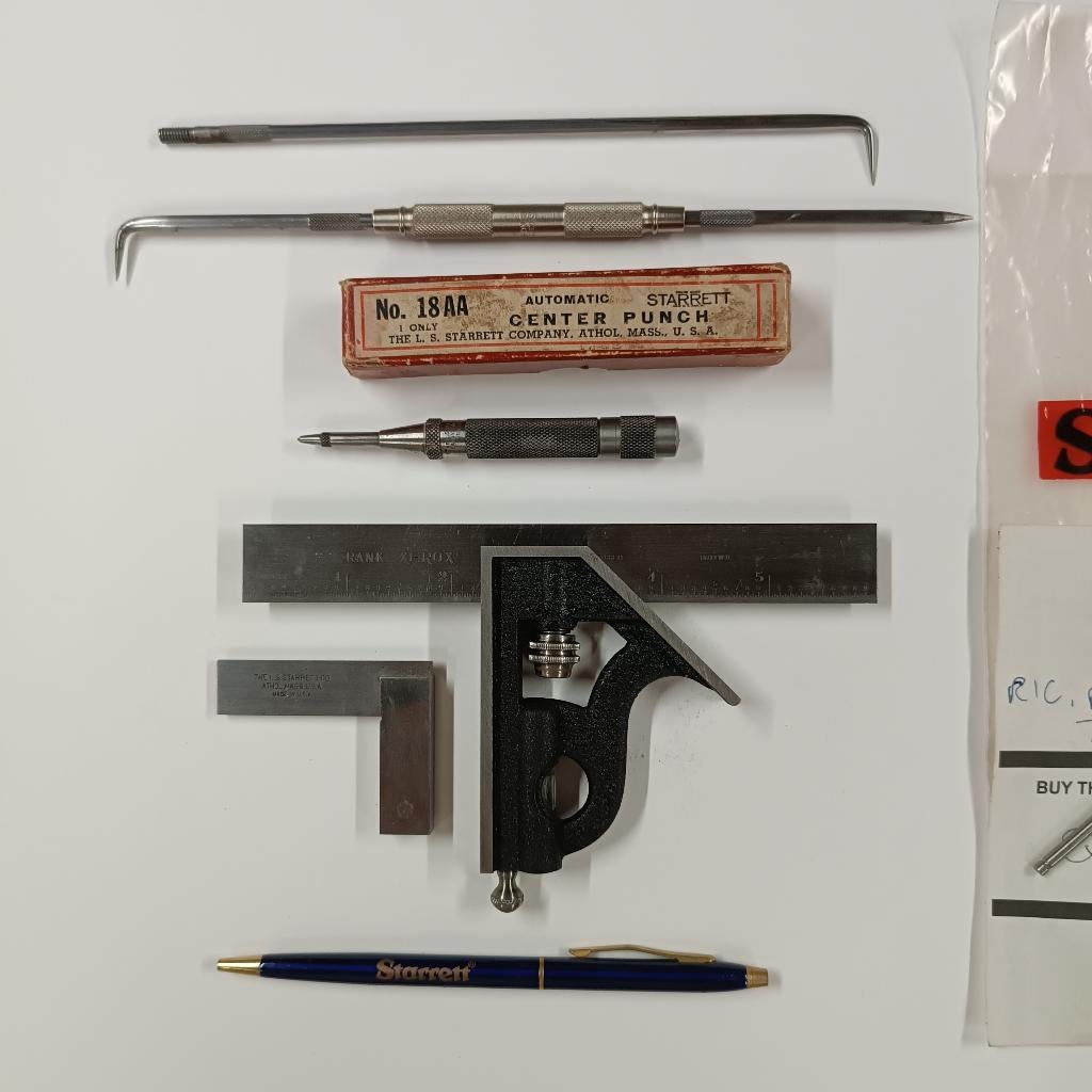 STARRETT PRECISION TOOLS SQUARE PUNCH SCRIBE MADE IN USA, Verzenden, Gebruikt