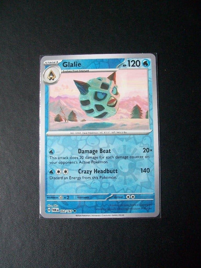 2560. Nieuwe Pokemon Kaart holofoil GLALIE HP 120 (052/167), Verzenden, Nieuw, Losse kaart, Foil
